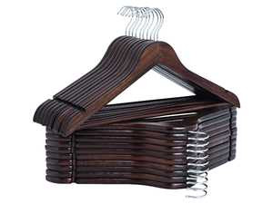 Cintres en bois Inspring pour costumes et pantalons, gain de place, haute qualité, pour salle de bain et salon, nettoyage des vêtements - Product Image 1