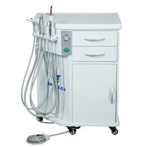 Vet Equipamentos odontológicos móveis gavetas do armário rodízios Unidade portátil móvel com compressor de ar para animais Vet hospital clínica - Product Image 1