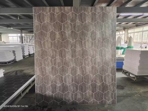 Panel de Pared <span class=keywords><strong>para</strong></span> Ducha de PVC con Acabado Metálico Negro Hexagonal, 1/1.2m, de Alta Calidad, Impermeable y con Protección UV, <span class=keywords><strong>para</strong></span> Decoración de Baños - Product Image 1