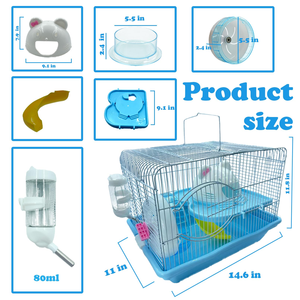 Jaula de Hámster Multifuncional en Oferta, Jaula Grande de Doble Capa para Hámster, Jaula Simple y Portátil para Hámster - Product Image 3