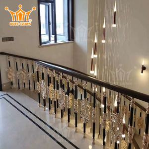 ราวจับอลูมิเนียมหล่อแบบยุโรปสำหรับวิลล่าราวบันไดแบบวงกลมราวบันไดอลูมิเนียมอัลลอยด์ราวบันไดกระจก - Product Image 5