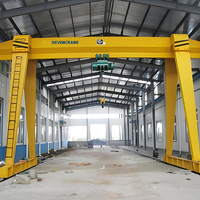 Grue portique 16 tonnes, grue portique à poutre simple avec palan à faible hauteur de plafond pour usine de fabrication intérieure