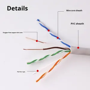 फैक्टरी अनुकूलित उच्च गति लान इनडोर कैट5e इंटरनेट केबल आसान तैनाती यूप कैटा5e नेटवर्क केबल - Product Image 5