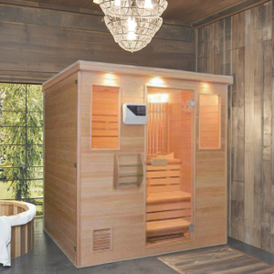 Meilleures ventes européennes Bain douche Sauna infrarouge Bois de cèdre rouge Vapeur sèche - Product Image 3