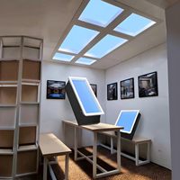 Plafonnier intelligent BBIER à montage en surface, design moderne, 30W 50W 100W 120W, simulation de lumière du soleil réglable, effet de ciel artificiel