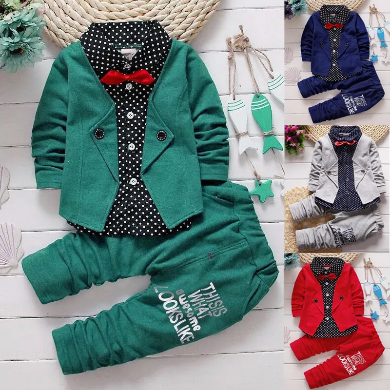 Vêtements pour bébé garçon Vêtements tendance pour enfants Vente en gros à la mode pour garçons Survêtement pour bébés et tout-petits de 1 2 3 4 ans