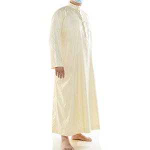 Nuevos colores blancos <span class=keywords><strong>Alharamain</strong></span> Arabia Saudita turco Thope para hombres ropa de moda Baju Koko Jubah musulmán Abaya hombres - Product Image 6