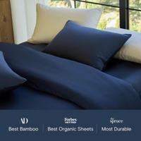 Ensemble de literie 3 pièces de couleur unie, taille double, housse de couette confortable et douce pour la peau, taie d'oreiller, housse de couette 100% fibre de bambou