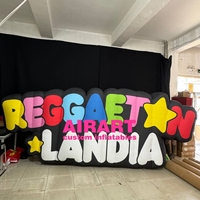 Panneau de lettres gonflable à suspendre, enseigne gonflable personnalisée en forme de logo, panneau gonflable pour fête, club, festival de musique