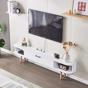 Mueble de TV de madera maciza con almacenamiento para apartamentos y casas pequeñas, diseño simple de pie. - Product Image 3