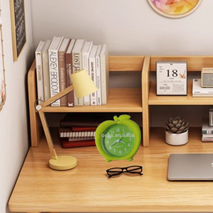 Dễ thương Apple Shape Thiết kế Silicone Đồng hồ reloj bảng bàn du lịch báo động thạch anh đồng hồ Analog - Product Image 3