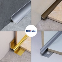 NIUYUAN Usine fiable, garniture de carrelage d'angle intérieur en aluminium métallique sur mesure