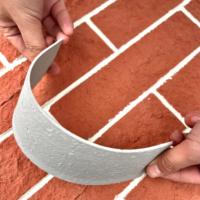 Panneaux muraux géométriques en pierre flexible imitation brique, imperméables, isolants thermiquement, en travertin moderne pour murs extérieurs et intérieurs, hôtels