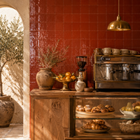 Carrelage mural artisanal en céramique Zellige brillant de qualité supérieure pour cuisine, salle de bain, hôtel et projets d'aménagement intérieur