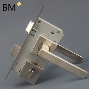 Cerradura de Puerta para Oficina y Hogar, Diseño Cuadrado, Juego de Cerradura de Puerta de Acero Inoxidable - Product Image 1