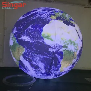 广告充气地球地球与 led灯为地球日