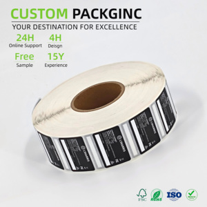 Tùy chỉnh in an Ninh Nhãn dán nhãn không thấm nước Sticker tấm dính cuộn với logo cho bao bì chai và Jar nhãn - Product Image 3