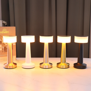 Lampu malam LED logam Retro dapat redup, desain Modern tanpa kabel & dapat diisi ulang hadiah kreatif nirkabel lampu suasana besi - Product Image 4