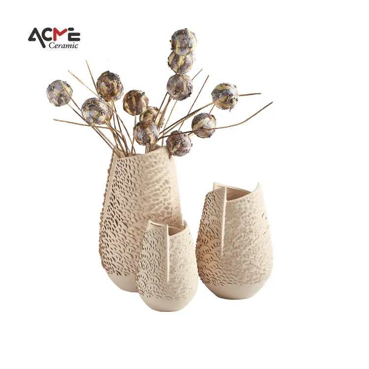 Nouveau design Style Europe du nord accessoires de décoration de la maison Art céramique fait à la main autres Vase de décoration artisanat