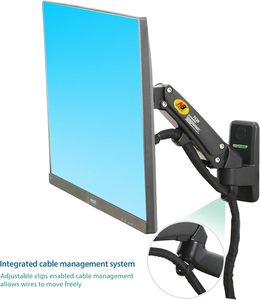 NB North Bayou TV Monitor Soporte de montaje en pared Movimiento completo Articulado giratorio para monitores de 17-27 pulgadas con resorte de gas NB F120 - Product Image 3