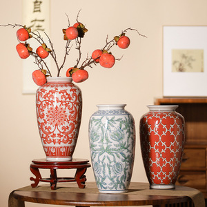 <span class=keywords><strong>Vase</strong></span> de table en porcelaine de Jingdezhen de style moderne Art déco Peint à la main Luxe Fleur pour la décoration de la maison et de l'hôtel - Product Image 1