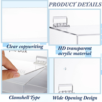 Support mural et distributeur en acrylique transparent pour lunettes de sécurité avec couvercle, boîte de rangement pour masques et fournitures de laboratoire