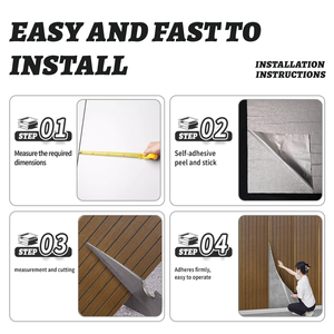 Pannello Decorativo Autoadesivo Effetto Legno Tridimensionale Impermeabile per Camera da Letto e <span class=keywords><strong>TV</strong></span> - Product Image 6