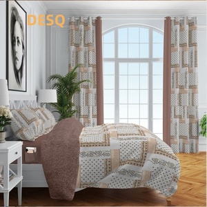 Vente <span class=keywords><strong>en</strong></span> gros de draps de lit <span class=keywords><strong>en</strong></span> polaire polyester avec rideaux, couettes, draps et rideaux - Product Image 3