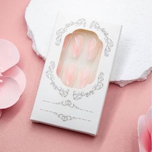 Factory Custom Eco-Friendly Portable Cardboard Nail Paper Box with Silver <b>Foil</b> & Embossing Stamping Clear PVC <b>Window</b> - Product Image 1