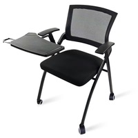 Chaise de formation avec accoudoir pliant réglable en plastique moderne pour salle de conférence Utilisation scolaire pour l'étude Utilisation de la tablette d'écriture