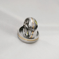 6MM breite koreanische Version Paar Ring Edelstahl Golddraht Herren-und Damen ring