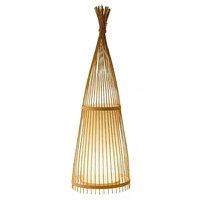 Lampe de sol en bambou rétro japonaise, design créatif, lampes LED sur pied pour salon, salon de thé, restaurant, éclairage d'angle en rotin