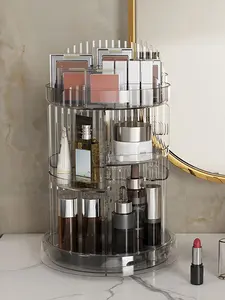 Clear Acrylic Rotating Storage Rack For Cosmetics