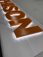 Lettres en acier inoxydable 3D personnalisées rétroéclairées, transformateur AC, étanches pour extérieur, logo pour bureaux, magasins, bars, Bluetooth