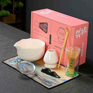 Caja de Regalo de Cerámica para Matcha, 7 Piezas, Utensilios para Preparar Té en Interiores, Regalo, Herramientas para Té Hechas a Mano, Accesorios, Juego de Té Matcha Japonés - Product Image 1