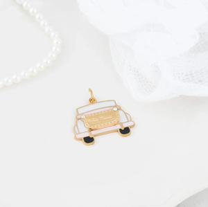 Gioielli Inspire in Acciaio Inossidabile Placcato Oro 18K PVD, Targa 'Just Married' per <span class=keywords><strong>Auto</strong></span> - Product Image 3