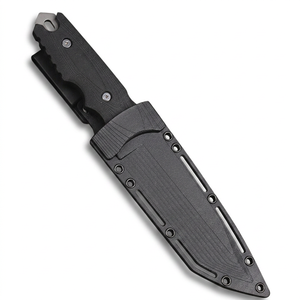 Couteau Bowie OEM à pointe droite pour le camping en plein air, en acier inoxydable, manche en plastique, épaisseur de coupe 3,9 mm - Product Image 4