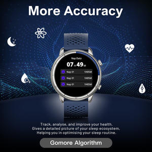 Montre intelligente T30Plus 1.43Amoled pour la connectivité Surveillance de la fréquence cardiaque Surveillance de l'oxygène sanguin Charge magnétique Lumière rouge (IP68) - Product Image 2