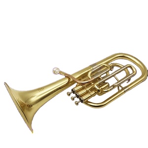 Trompa Eb <span class=keywords><strong>de</strong></span> tres llaves verticales, <span class=keywords><strong>instrumento</strong></span> <span class=keywords><strong>de</strong></span> latón occidental <span class=keywords><strong>de</strong></span> grado profesional para estudiantes, principiantes, práctica, presentaciones y exámenes. - Product Image 1