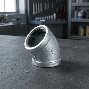 Codo de Hierro Maleable Galvanizado en Oferta, 45 Grados, Roscado, de Alta Presión, Clase 3000, Marca TSP, SNI 0139 JIS - Product Image 3