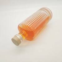 Bouteille en verre personnalisée Zhengshun modèle 083 1000ml 700ml 750ml 500ml pour gin, whisky, vodka, vin, spiritueux avec bouchon plat