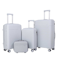 Ensemble de valises de voyage en PP de luxe à grande capacité, design classique, légères, nouvelle coque rigide, écologiques, avec serrure à clavier