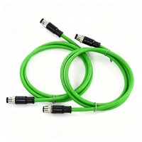 Câble réseau industriel double tête M12-A8 Cat6a haute flexibilité, signal Gigabit blindé pour caméra industrielle