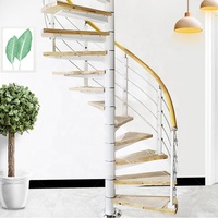Ficelles en verre de Style moderne, taille personnalisée, balustrade en bois incurvé pour escaliers