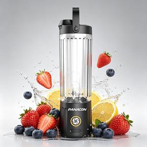 เครื่องปั่นขนาดเล็ก 550 มล. ใช้แบตเตอรี่ ป้องกันการรั่วซึม ปลอดสาร BPA เกรดสำหรับอาหาร ชาร์จผ่าน USB ทำความสะอาดง่าย โหมดเทอร์โบ บดน้ำแข็งได้ ใช้กลางแจ้ง - Product Image 1
