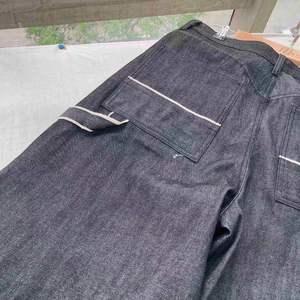 Shorts en jean japonais vintage à jambe large avec logo personnalisé, coupe arrière incurvée, style streetwear, haute qualité, décontracté, cargo - Product Image 3