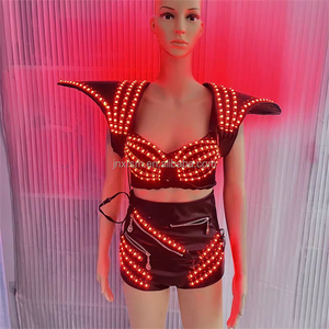 Nuevo conjunto de traje de DJ Sexy, chaqueta con luces LED de píxeles a todo color, abrigo estampado para club nocturno <span class=keywords><strong>Gogo</strong></span>, bailarina principal, salón de baile, uso en escenario de boda - Product Image 3
