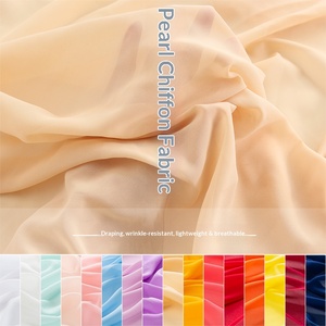 Tela de Forro de Chifón Perla Sólida, Suave y Fluida, No Transparente, Material Premium para Uso como Capa Interior en Vestidos y Camisas de Mujer - Product Image 2