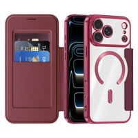 Coque pour Apple iPhone 18 Pro Max/18 Pro/17 Air/17E/16 Plus/15 avec porte-cartes, électroplaquée, magnétique, antichoc, pour affaires