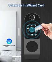 Cerradura Inteligente Antirrobo Tuya con Huella Dactilar, Sin Llave, Biométrica, con Tarjeta de Memoria, para Puertas de Aluminio y Madera, Uso Doméstico